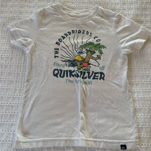 Quiksilver Kids White Surf Graphic Tee Size 5